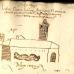 Dibuix de 1585 del Castell-Palau de Terrassa amb una Torre idealitzada. A la part esquerra s'intueix el campanar de l'antiga capella de Sant Fruitós, seu, moltes vegades, de les reunions dels consells. A l'interior del castell-palau també existia l'anomenat Comú de la Vila on s'hi conservaven les arques amb els privilegis i altres documents relatius als comptes municipals. L'any 1609 el Comú es va traslladar a un altra edifici a prop del Portal Nou. ACVOC AHT. Llibre del Batlle Antoni Rovira, 1584-1585, f.199r.