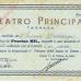 Rebut original d’un abonament impagat pel lloguer anual d’una llotja del Teatre Principal. 1 de febrer de 1943.